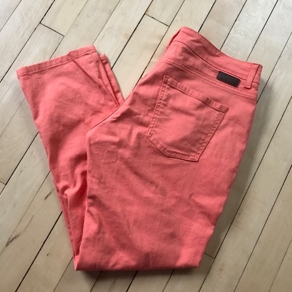 Boden cropped coral skinny jeans
